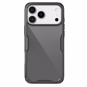 Nillkin Nature TPU Pro dėklas telefonui iPhone 17 Pro Max – pusiau permatomas juodas