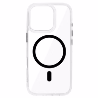 Blizgus Magsafe Skaidrus dėklas telefonui iPhone 16 Pro Max juodas