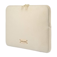 TUCANO Velluto 2 - Cover MacBook Air 13" (M4/M3/M2/M1/2025-2018) / Pro 13" / Laptop 12" (cream)