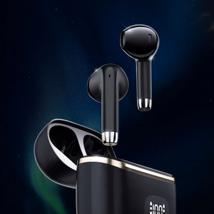 Bluetooth laisvų rankų įranga Dudao U15Pro Juoda (su LED ekranu)