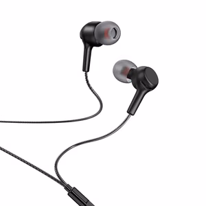 HOCO laidinės ausinės Jack 3,5 mm su mikrofonu M78 juodos