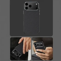 Benks Magnetinis apsauginis Kevlar dėklas su metalo rėmu 600D (A068) skirtas iPhone 17 Air juodas