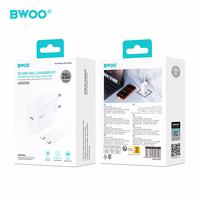 BWOO wall įkroviklis CDA233 PD 20W 1x USB-C with USB-C - USB-C laidas baltas
