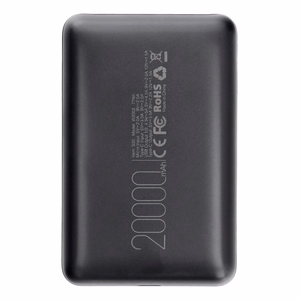 VEGER išorinė baterija 20000 mAh PD QC3.0 2A 22,5W S20 (W2053) juoda