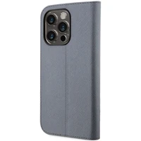 Karl Lagerfeld KLBKP14XSANKCPG iPhone 14 Pro Max 6.7" Dėklas telefonui (m) - sidabro (m) Saffiano Monograma Karl & Choupette