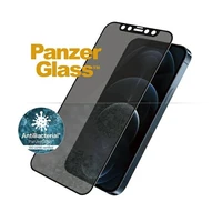 PanzerGlass E2E Super+ Microfracture antibakterinis grūdintas stiklas iPhone 12 Pro Max – su juodu rėmeliu