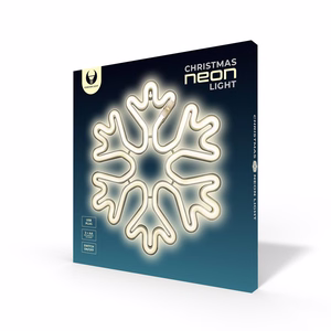 Forever Light FLNE20 snowflake-shaped Christmas LED neon light, white