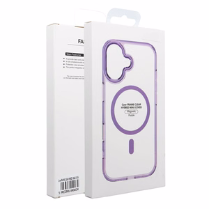 Dėklas Samsung A27 Frame Clear Hybrid Mag Cover, suderinamas su MagSafe, violetinis