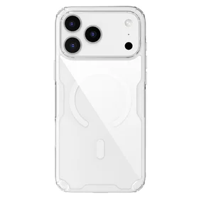 Nillkin Nature TPU Pro magnetinis dėklas telefonui, suderinamas su MagSafe, iPhone 17 Pro Max – skaidrus