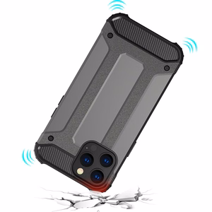 Hybrid Armor dėklas iPhone 14 Pro šarvuotas hibridinis dėklas juodas