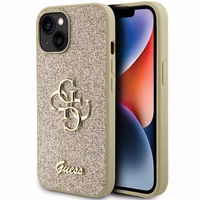 Guess GUHCP15MHG4SGD iPhone 15 Plus / 14 Plus 6.7" auksinis/auksinis hardcase Glitter Script Big 4G