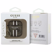 Guess GUA2P4RPSW AirPods 1/2 dėklas rudas 4G Printed Stripes Charm
