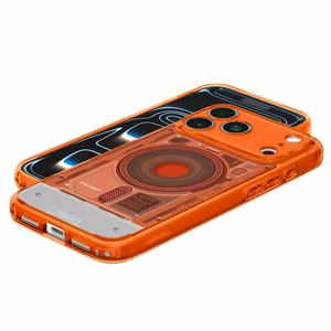 Spigen Ultra Hybrid MagSafe dėklas iPhone 18 Pro / 17 Pro, oranžinis