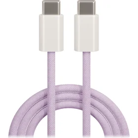 Maxlife MXUC-06 kabel USB-C - USB-C 1,0 m 20W violetinis neilons