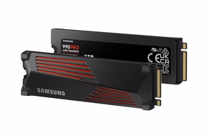 SSD Samsung 990 PRO su radiatoriu 2TB M.2 PCIe NVMe MLC rašymo greitis 6900 MB/s skaitymo greitis 7450 MB/s 2,3mm TBW 1200 TB MTBF 1500000 h MZ-V9P2T0CW