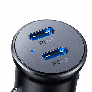 Įkroviklis automobilinis Joyroom (JR-CCN06) (2xUSB-C; 30W) juodas