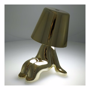 Stalo lempa prie lovos GOLD MAN Art Deco sėdinti (versija 6) MLTL