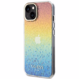 Guess IML Faceted Mirror Disco Iridescent dėklas telefonui iPhone 15 - įvairiaspalvė