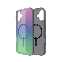 ZAGG Milan Snap dėklas telefonui su Magnetiniu iPhone 16 Plus - žalia/violetinė