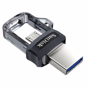 SanDisk 173384 USB atmintinė 32 GB USB Type-A / Micro-USB juoda, skaidri