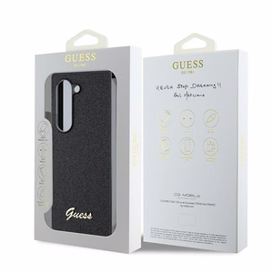 Guess 4G Blizgus Užrašas Dėklas telefonui Samsung Galaxy Z Fold 6 - Juoda