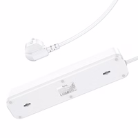 Įkroviklis-prailgintuvas Hoco NS1 (2xUSB; 1xUSB-C; 4xEU socket; 3A 20W) baltas
