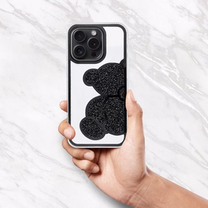 TEDDY BEAR dėklas telefonui IPHONE 15 Pro juodas