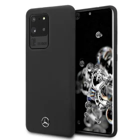 Mercedes MEHCS69SILSB S20 Ultra G988 kietasis apvalks juodas/juodas silikonas Line