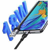 USAMS Laidas USB-A į USB-C 3A 1,2m Aluminum Alloy Data Cable SY Series SJ718USB01 (US-SJ718)