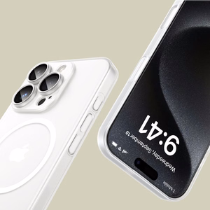 Tech-Protect MagSlim Magnetinis dėklas telefonui iPhone 16 Pro - baltas