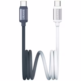 Laidas USAMS Bicolor Series SJ756 PD 60W USB-C/USB-C 1.2m juodai baltas