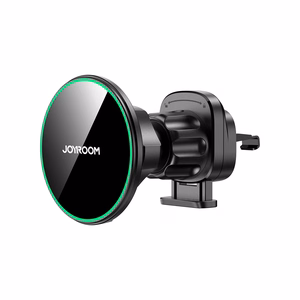 Belaidis automobilinis įkroviklis-laikiklis Joyroom (JR-ZS412) Magnetic Qi2 (MagSafe 15W) tvirtinamas ant ventiliacijos grotelių juodas