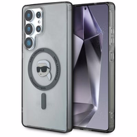 Dėklas Karl Lagerfeld Button Karl Head Printed Logo Magnetinis Samsung Galaxy S25 Ultra juodas