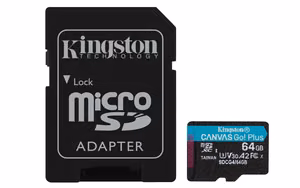 Kingston Technology Canvas Go! Plus 64 GB MicroSD UHS-I Klasės 10