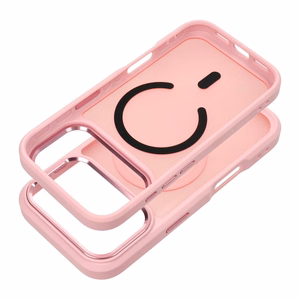 Чехол для iPhone 18 Pro / 17 Pro: Forcell F-Protect Smoke Hybrid Premium, совместимый с MagSafe, цвет: розовый