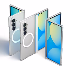 Spigen Ultra Hybrid Pro MagSafe dėklas, skirtas Samsung Galaxy Z Fold8 Ultra – skaidrus ir baltas