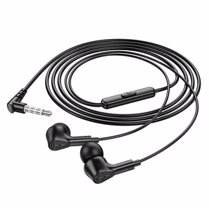 Laidinės ausinės Jack 3,5 mm su mikrofonu M102 juodos