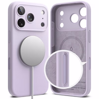 Ringke silikoninis magnetinis MagSafe dėklas telefonui iPhone 17 Pro Max - violetinis
