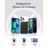 VEGER išorinė baterija 10000 mAh su belaidžiu įkrovimu suderinama su MagSafe PD QC3.0 2A 20W MagOn (VP1151 / W1151) juoda