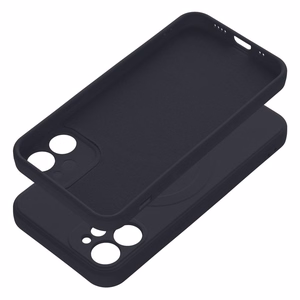 SILICONE MAG COVER dėklas telefonui, suderinamas su MagSafe, IPHONE 12 Mini juodas