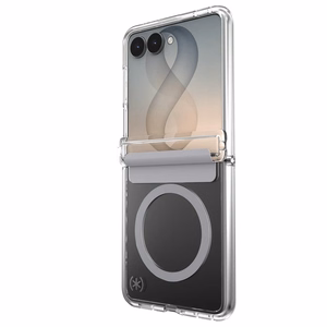 Speck Presidio Perfect-Clear Magnet – MagSafe dėklas Samsung Galaxy Z Flip 8 (skaidrus)