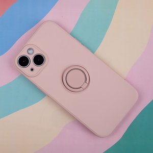 Dėklas telefonui su piršto laikikliu iPhone 12 6,1" rožinis
