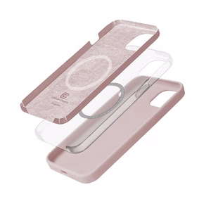 Crong Color Cover Magnetic case for iPhone 14 Plus, MagSafe-compatible, sand pink