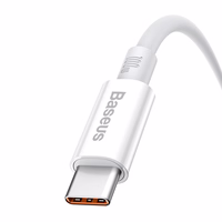 Baseus kabelis Superior USB - USB-C 1,5m mėnulio baltas 100W