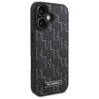 Karl Lagerfeld Hot Stamp Magnetinis iPhone 16 dėklas - juodas