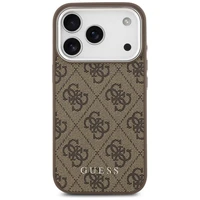 Guess 4G Classic Logo Magnetinis dėklas telefonui iPhone 17 Pro Max - rudas
