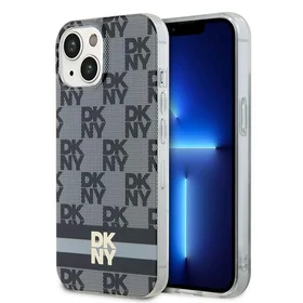 DKNY IML languotas mono raštas ir spausdintos juostelės Magnetinis dėklas iPhone 15 Plus / 14 Plus - juoda