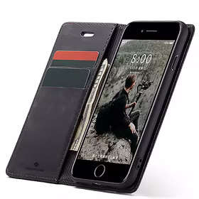 Spacecase piniginės dėklas iPhone 7/8/SE 2020 juodas