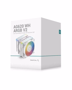 DeepCool AG620 WH ARGB V2 Mikroschemų rinkiniui, Motininė plokštė Orinis aušintuvas 12 cm Balta 1 vnt