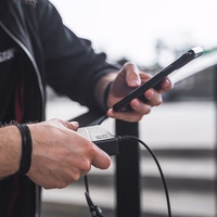 išorinė baterija žalias Cell GC PowerPlay20 20000mAh with fast charging 2x USB Ultra Charge and 2x USB-C Power Delivery 18W